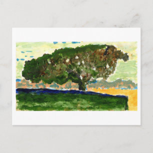 Carte postale d'arbre solitaire et paisible