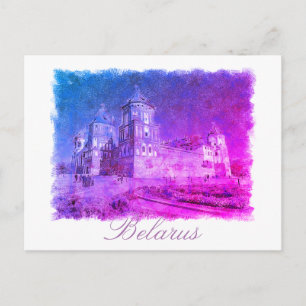 Carte postale d'architecture du château de Mir en 