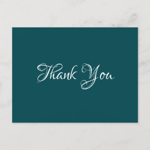 Carte Postale Dark Cyan Chic Événement Mariage Cadeau Budget Mer