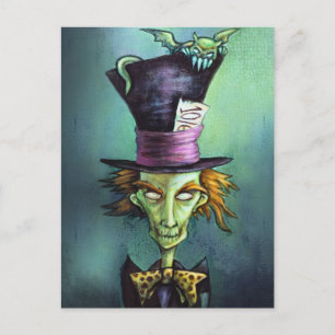 Carte Postale Dark Mad Hatter d'Alice au pays des merveilles