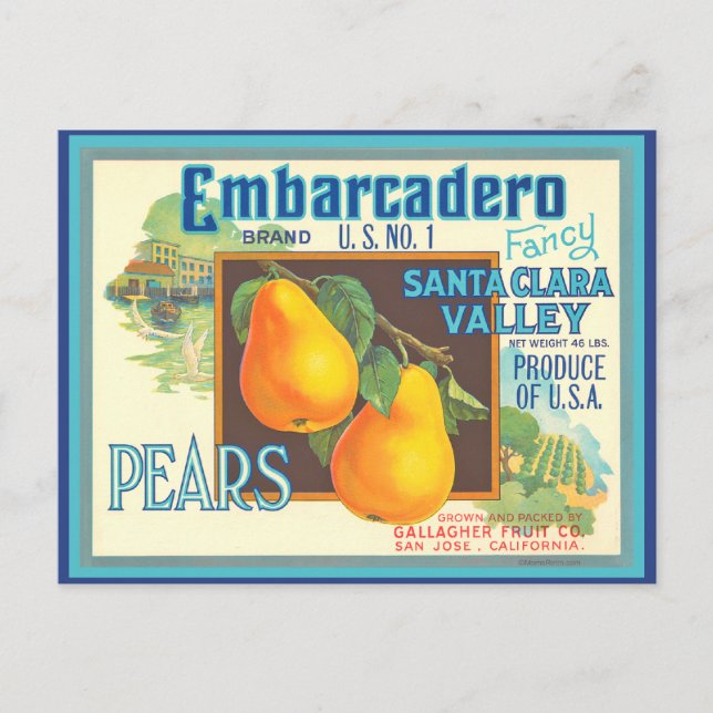 Carte postale d'art à l'étiquette panoramique vint (Devant)