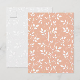 Carte postale d'art botanique minimaliste pêche pa