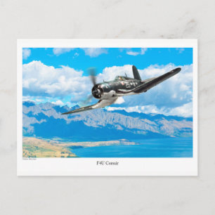 Carte postale d'art d'aviation "F4U Corsair"