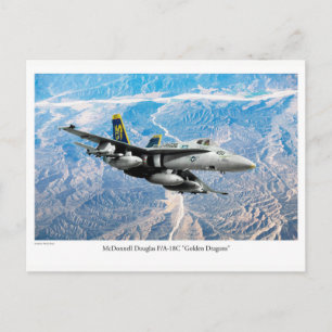 Carte postale d'art d'aviation "F/A-18 Hornet"