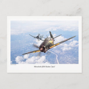 Carte postale d'art d'aviation "Mitsubishi J2M　Jac