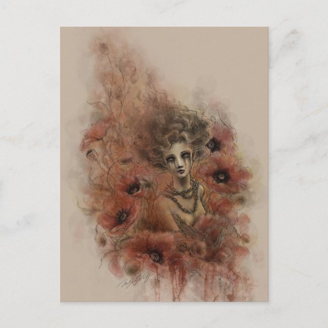 Carte postale d'art de fantasy sombre Anima Sola (Devant)