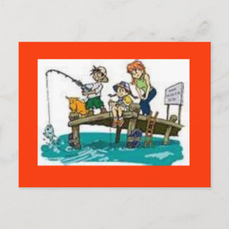 carte postale d'art de la pêche