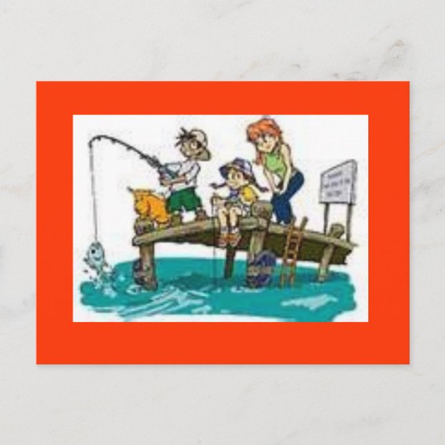 carte postale d'art de la pêche (Devant)