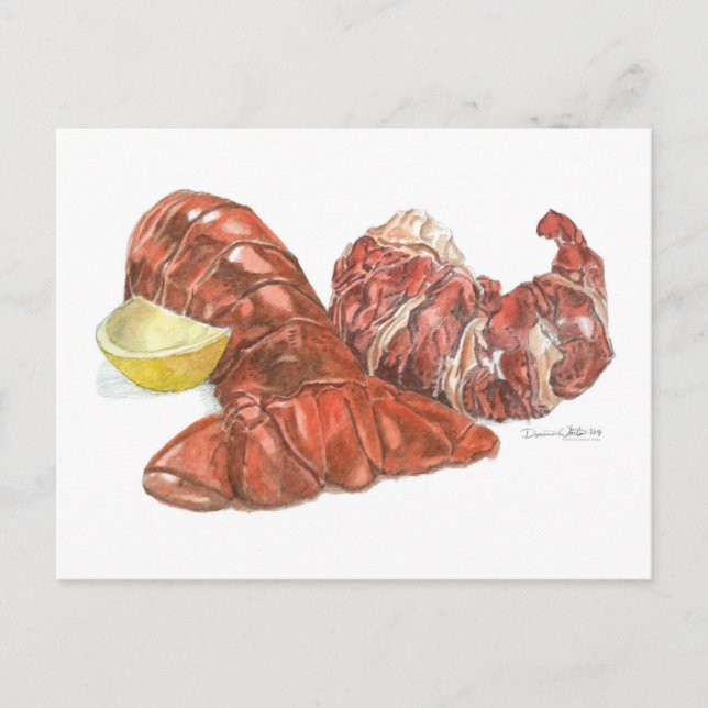 Carte postale d'art de queue de homard (Devant)