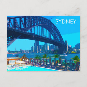 Carte postale d'art de voyage vintage de Sydney