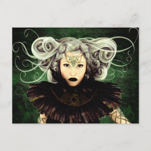 Carte postale d'art gothique inamusée