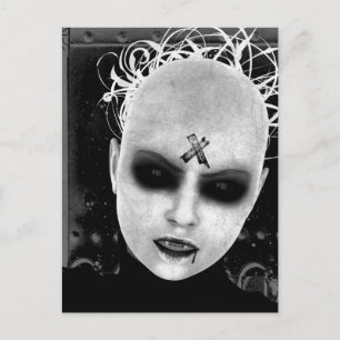 Carte postale d'art gothique vampire d'ennui