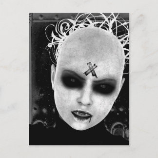 Carte postale d'art gothique vampire d'ennui