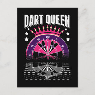 Carte Postale Dart Queen Arrow Triple Dartboard 180 Drôle fléche