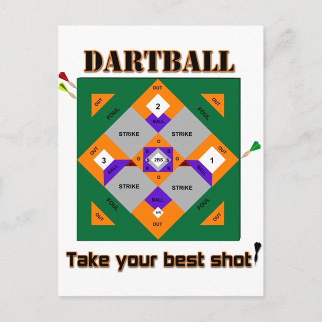 Carte Postale Dartball (Devant)
