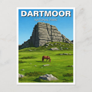 Carte Postale Dartmoor National Park Horse Travel