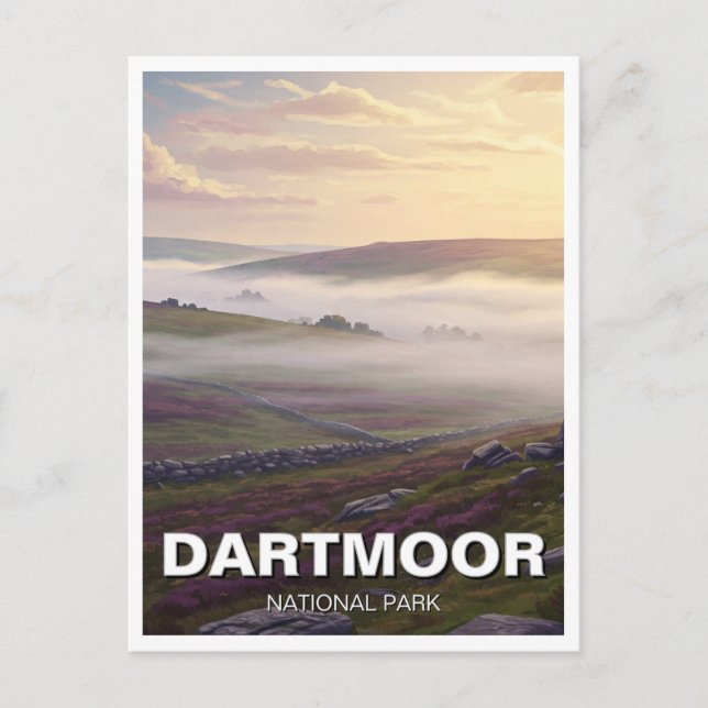 Carte Postale Dartmoor National Park Misty Travel (Devant)