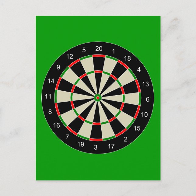 Carte Postale darttarget_Vector_Clipart DARTS OBJECTIF DU TABLEA (Devant)