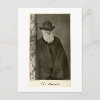 Carte Postale Darwin debout à côté d'un pilier, publié en 1908