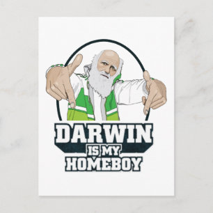 Carte Postale Darwin Est Mon Homeboy (Couleur Complète)
