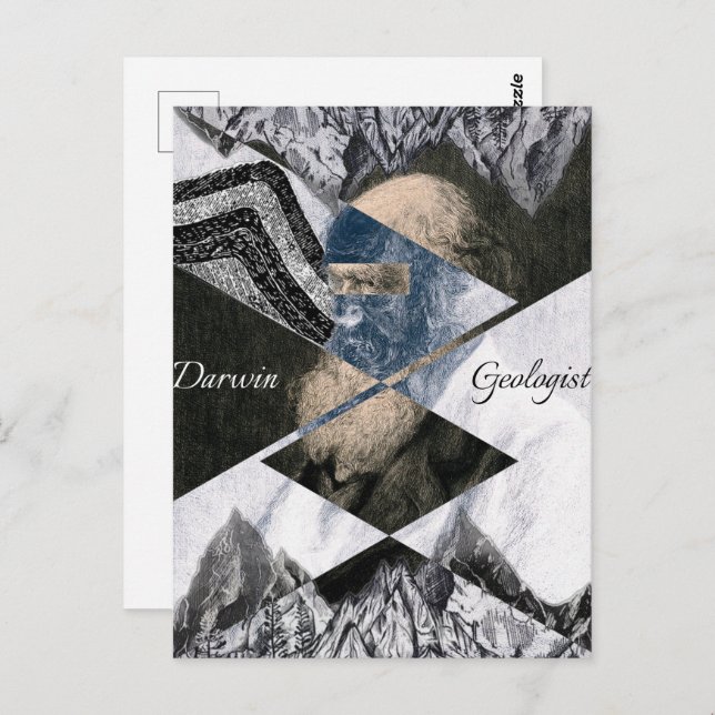 Carte postale Darwin était un géologue (Devant / Derrière)