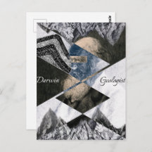 Carte postale Darwin était un géologue