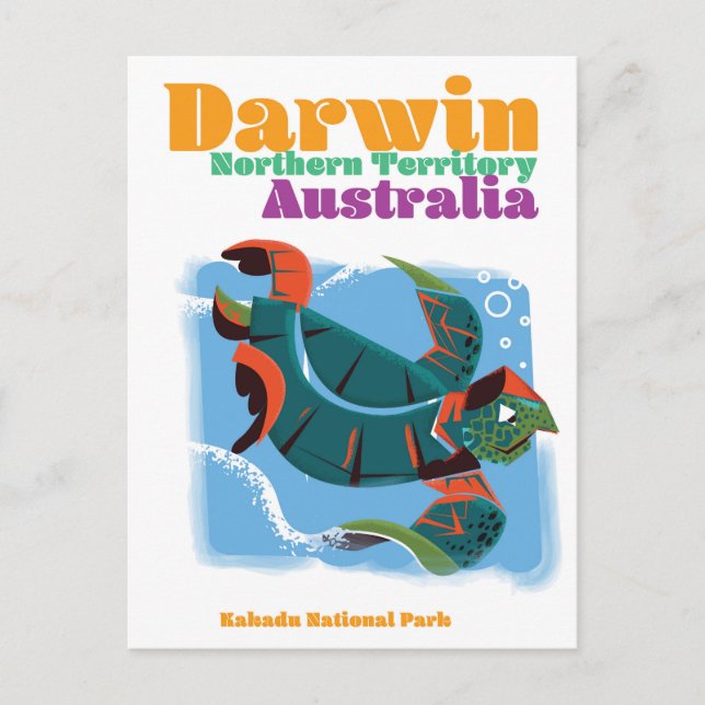 Carte Postale Darwin, Territoire du Nord Australie affiche de vo (Devant)