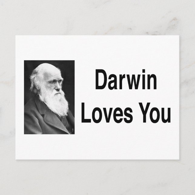 Carte Postale Darwin vous aime 2 (Devant)