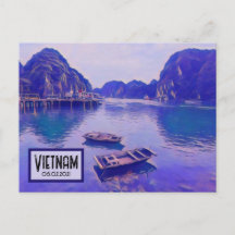Carte postale Date personnalisable de Vietnam Ha L