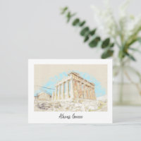 Carte postale d'Athènes Grèce – Voyage dans la vil