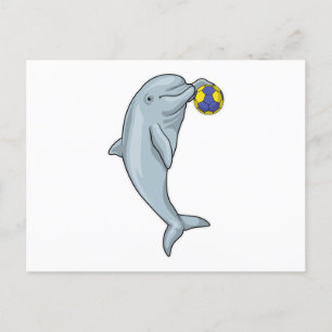 Carte Postale Dauphin Handball joueur Handball Handball