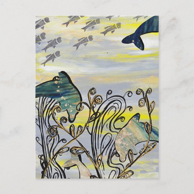 Carte postale dauphin Splash (Devant)