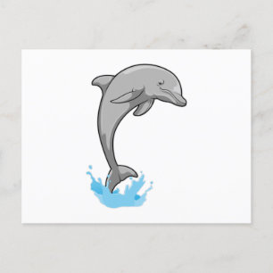 Carte Postale Dauphin sur l'eau