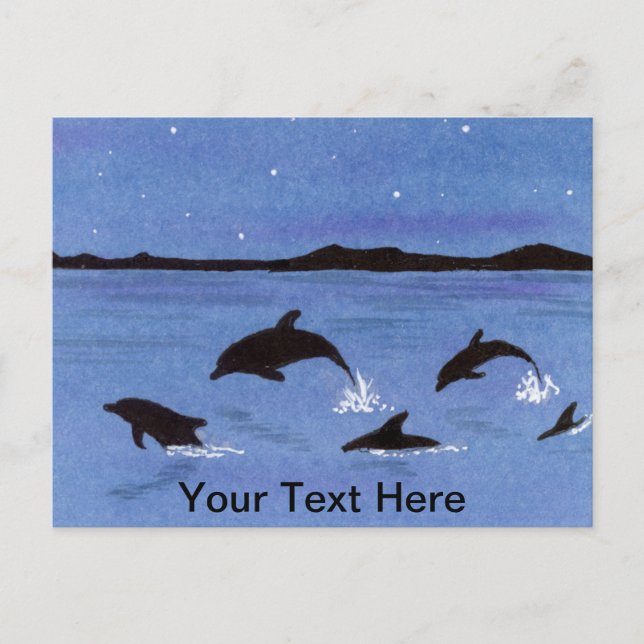 Carte Postale Dauphins (Devant)