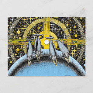Carte Postale Dauphins spatiaux