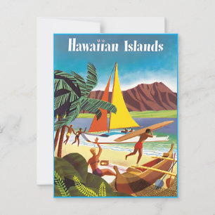 Carte postale d'aventure hawaïenne