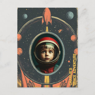 Carte postale d'aventure spatiale