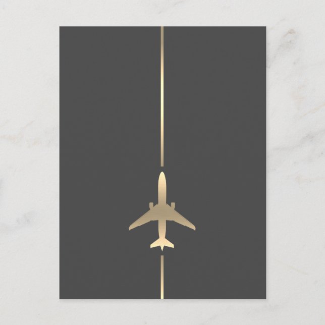 Carte postale d'aviation minimaliste (Devant)
