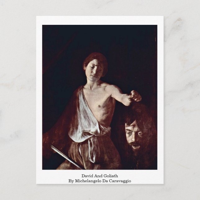 Carte Postale David Et Goliath Par Michelangelo Da Caravaggio (Devant)