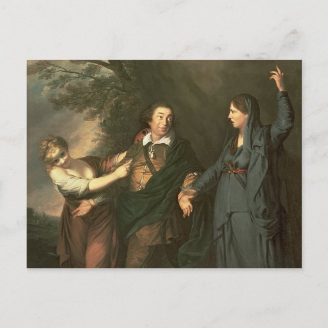 Carte Postale David Garrick entre les muses de la tragédie (Devant)