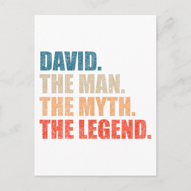 Carte Postale David L'Homme Le Mythe La Légende (Devant)