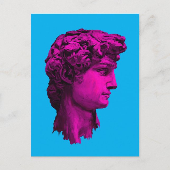 Carte Postale David Michelangelo Fuchsia (Devant)