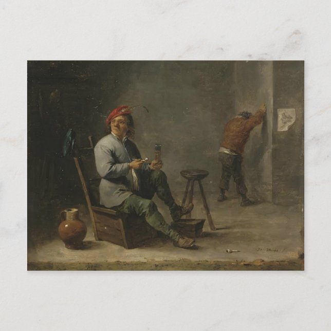 Carte Postale David Teniers, le jeune fumeur (Devant)