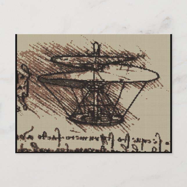 CARTE POSTALE DAVINCI HELO (Devant)