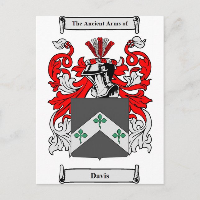 Carte Postale Davis (Irlande) Armoiries (Devant)