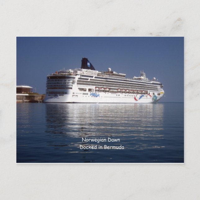 Carte Postale Dawn norvégien aux Bermudes (Devant)