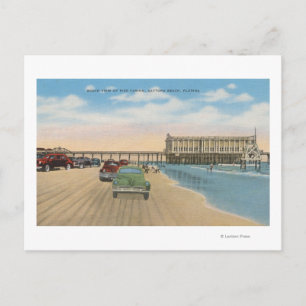 Carte Postale Daytona Beach, FL - Vue sur la plage de Pier Casin