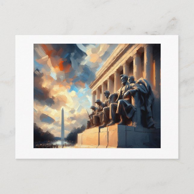 Carte Postale DC Lincoln Memorial, (Devant)