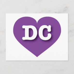 Carte Postale DC Purple Heart - J'aime DC