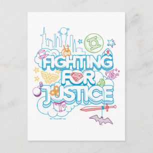 Carte Postale DC Super Hero Girls Fighting For Justice